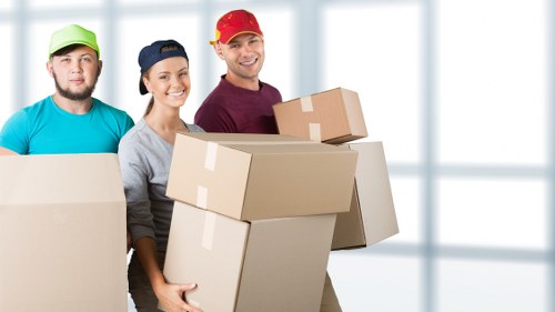Moving boxes prepared for a student move in Belgravia