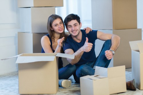 Removal van prepared for a central London move in Belgravia
