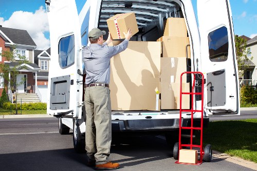 Loading furniture into a van for a Belgravia move