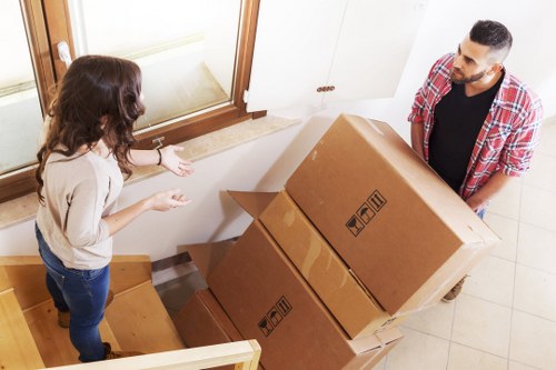 Careful handling of business equipment during a local office move