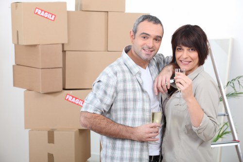 Careful loading for a central London move near Belgravia